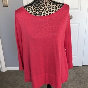 Halogen coral buttons down back sweater